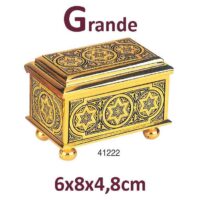 JOYERO (GRANDE) DAMASQUINADO, ORO DE TOLEDO 24K