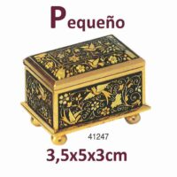 JOYERO (PEQUEÑO) DAMASQUINADO, ORO DE TOLEDO 24K - Imagen 2