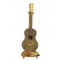 GUITARRA GRANDE DAMASQUINADA, ORO DE TOLEDO 24K - Imagen 2