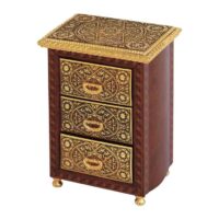 MUEBLE MINI JOYERO DAMASQUINADO, ORO DE TOLEDO 24K - Imagen 2