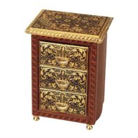 MUEBLE MINI JOYERO DAMASQUINADO, ORO DE TOLEDO 24K