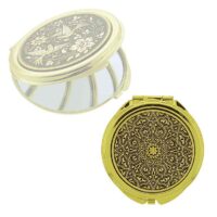 CAJA DOBLE ESPEJO (6.2cm). ORO DE TOLEDO 24K