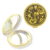 CAJA DOBLE ESPEJO (6cm). ORO DE TOLEDO 24K