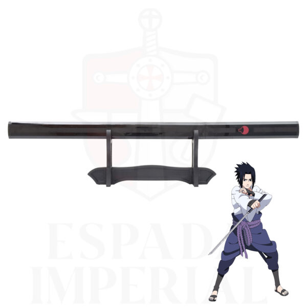 MINI KATANA DE SASUKE UCHIHA, NARUTO (negra) - Imagen 2
