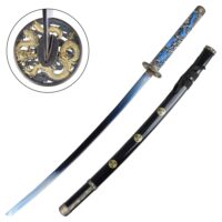 KATANA DECORATIVA MANGO DRAGÓN AZUL