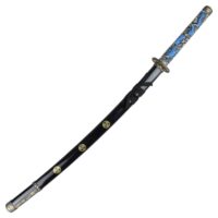 KATANA DECORATIVA MANGO DRAGÓN AZUL - Imagen 2